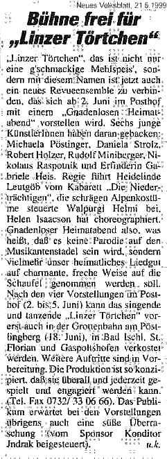 Neues Volksblatt, 21.5.99